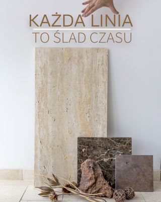 Naturalna sztuka ukryta w kamieniuTravertyn cięty wzdłuż żyły odsłania struktury i linie tworzone przez miliony lat....